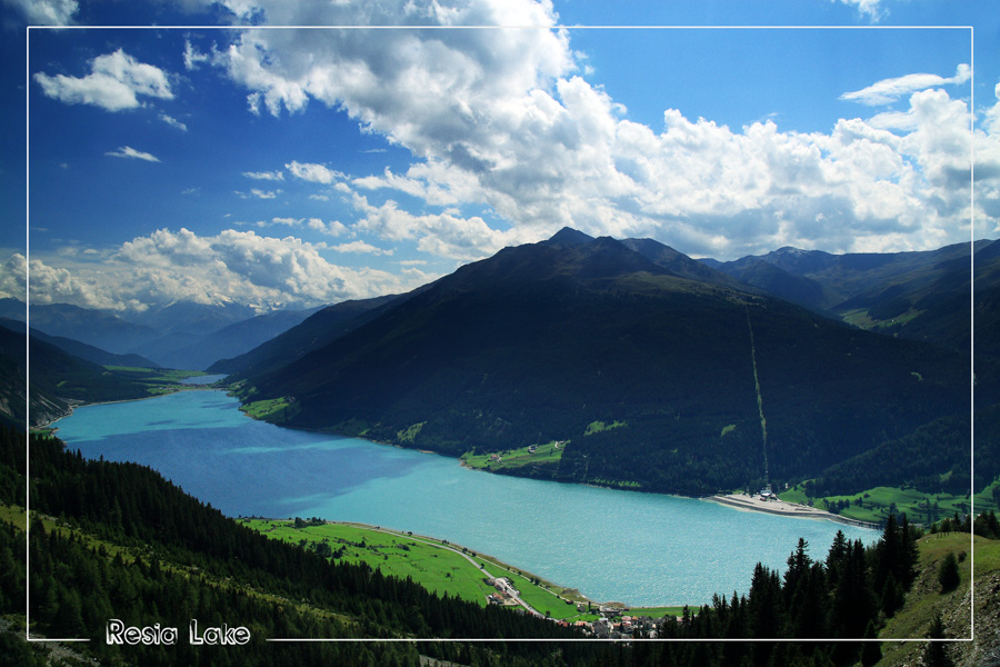 una cartolina dal Lago di Resia