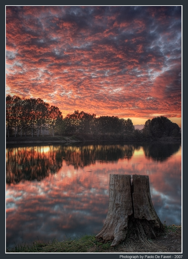 Il Po al tramonto. Vicino a Carignano, Torino. #3