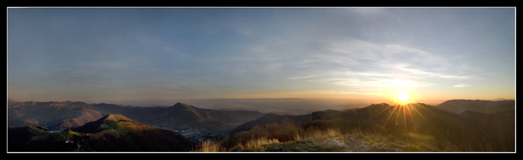 Tramonto sulla pianura padana