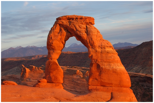 Delicate arch al tramonto