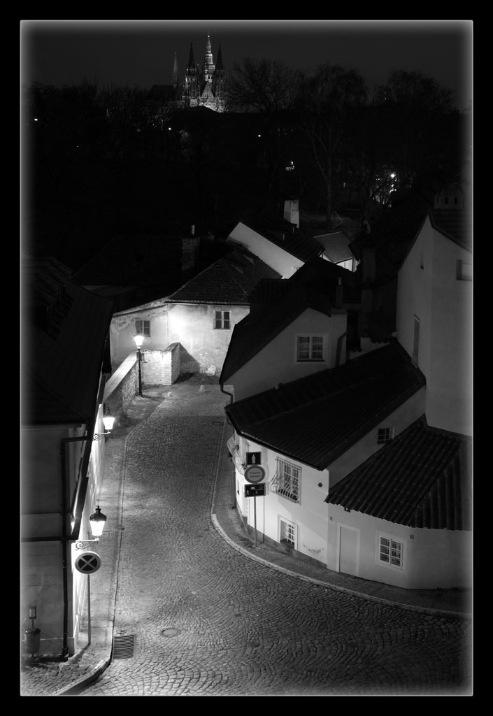 Praga, Vicolo Novy Svet in notturna