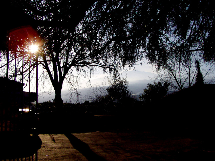 Spiraglio di luce al tramonto