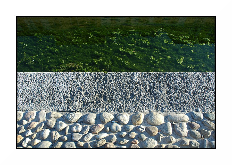 Pietre, cemento, acqua, alghe