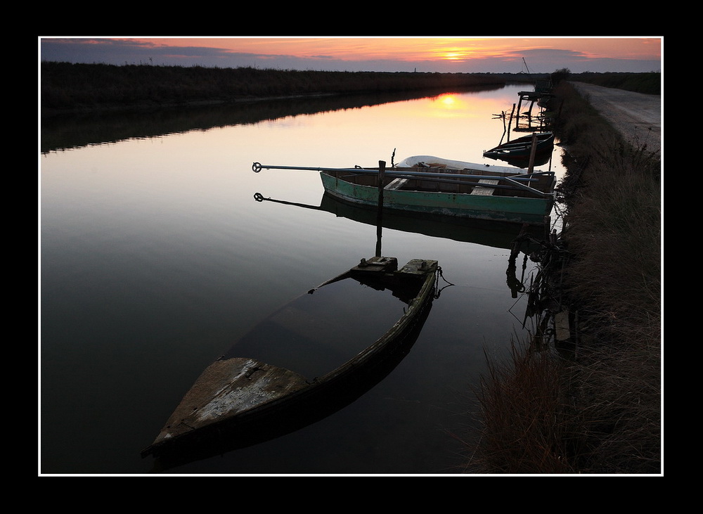 Anche le barche...tramontano...