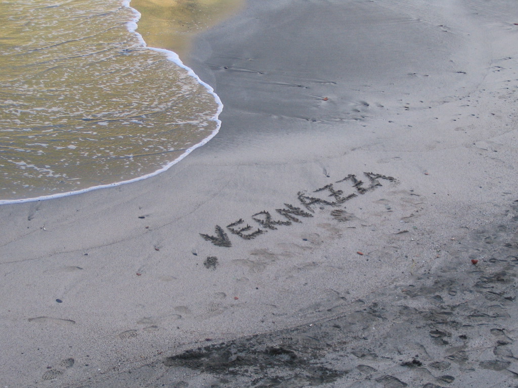 Scritta su sabbia