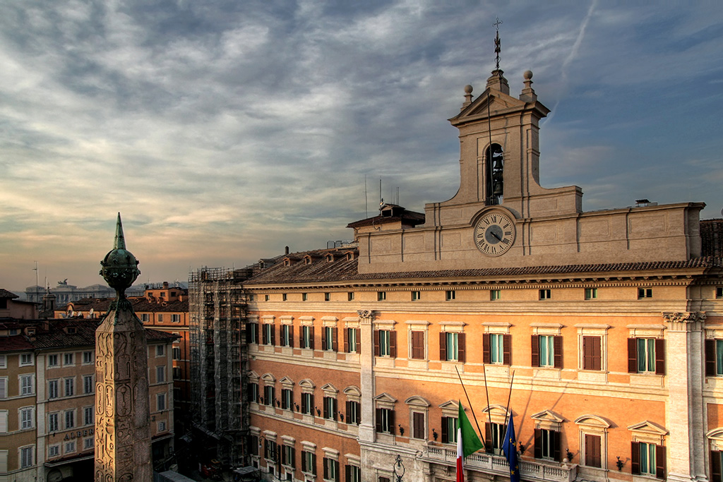 Montecitorio. Meridiana d'Augusto ed Orologio.