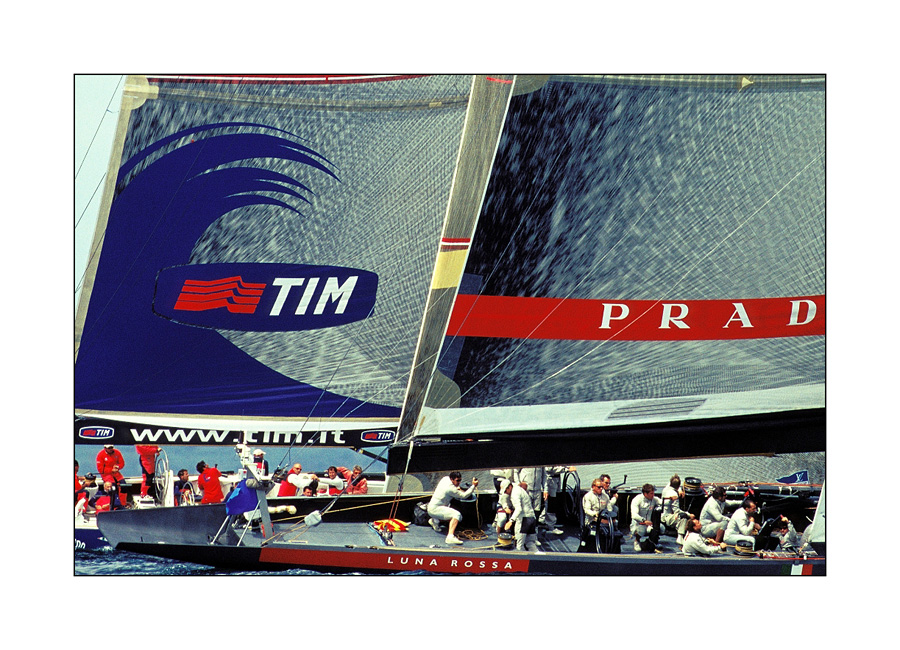 On board Mascalzone #5, Auckland 2002