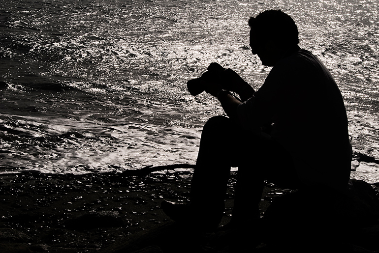 Silhouette di un collega