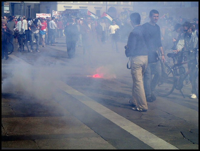 Milano 25 aprile....nella nebbia!