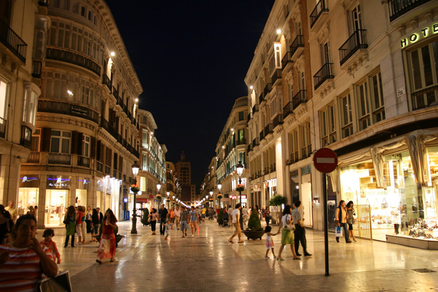 Malaga by night
