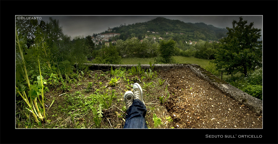 Seduto sull'orticello