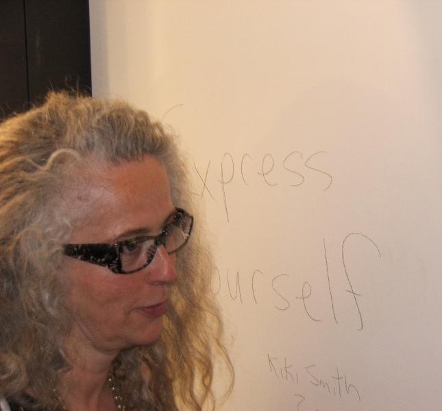 Kiki Smith all'inaugurazione Negozio Montblanc