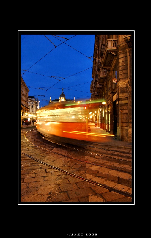Tram by night