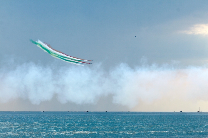 frecce tricolori sul mare