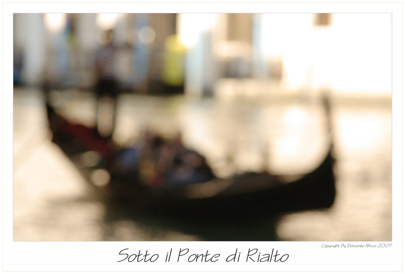 Sotto il ponte di Rialto