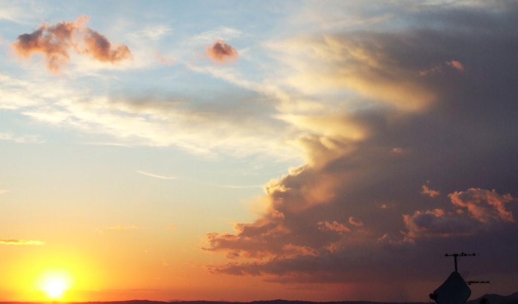 temporale sul tramonto