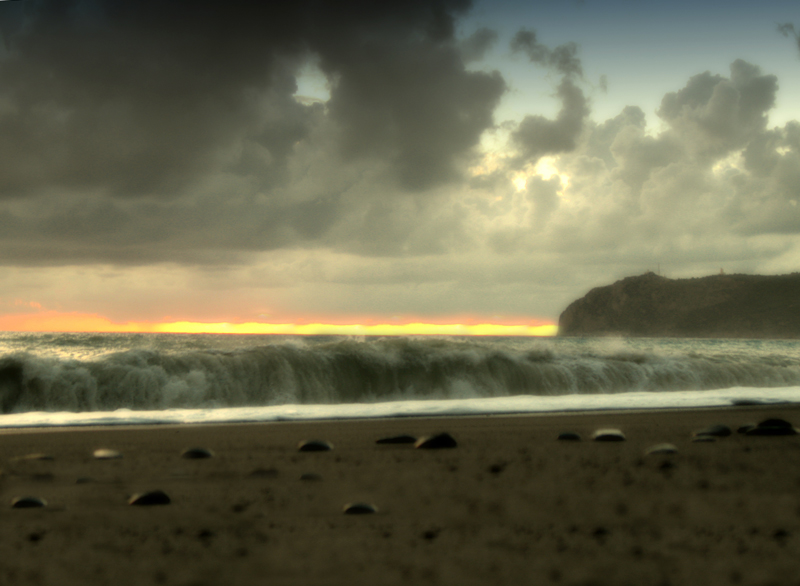 ...una lingua di fuoco all'orizzonte....