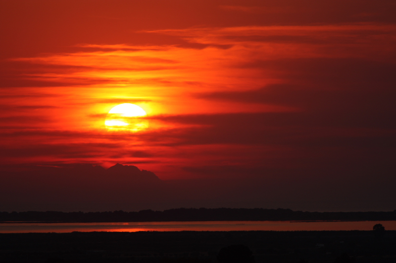 Tramonto sul lago di Lesina