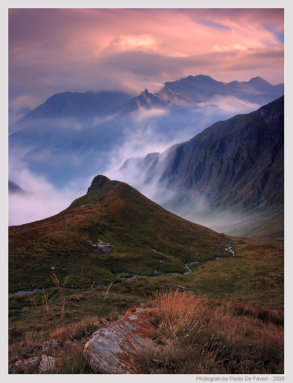 Tramonto e temporali.