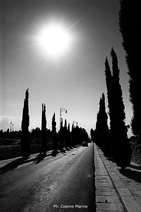 Strada per il cimitero