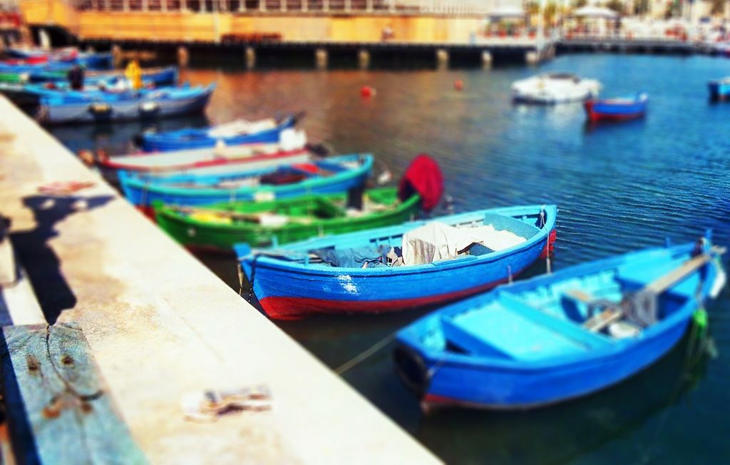 Barche in fake tilt-shift