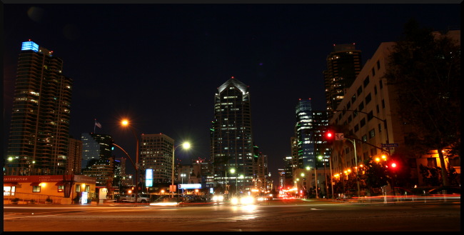 San Diego after sunset (honeymoon in USA)