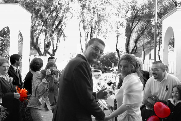 Riso e palloncini (B/N)