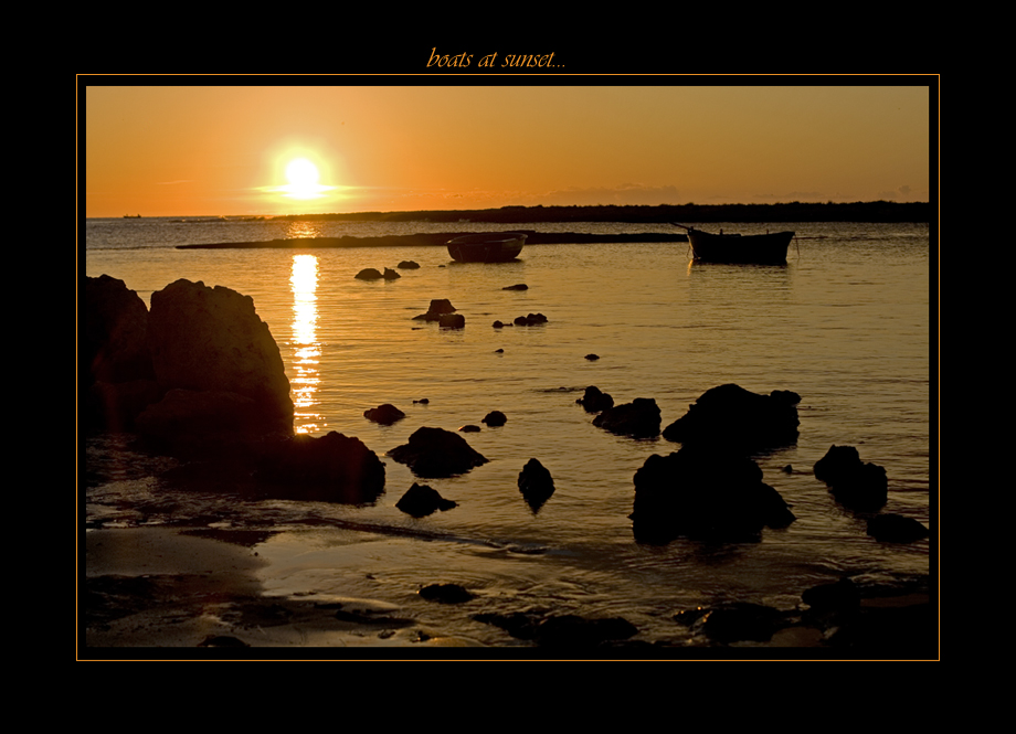 boats at sunset...