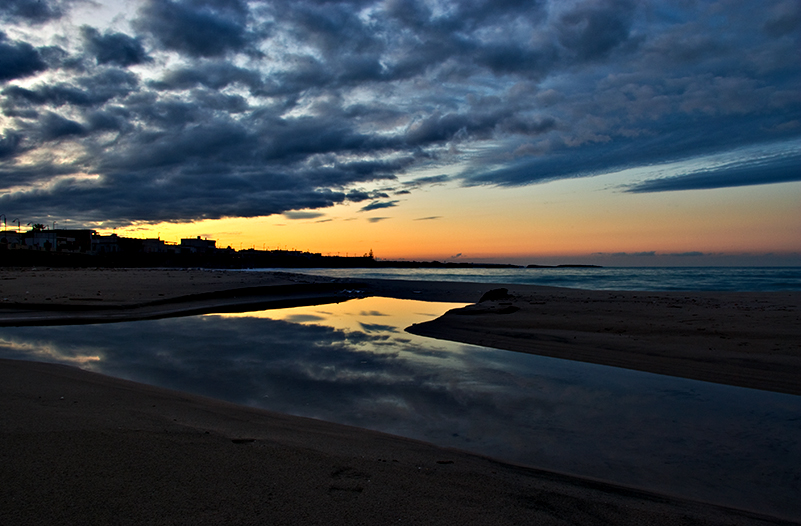 Le nuvole sulla spiaggia