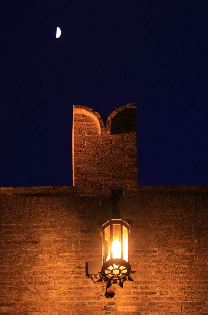 La luna, il lampione e il merlo