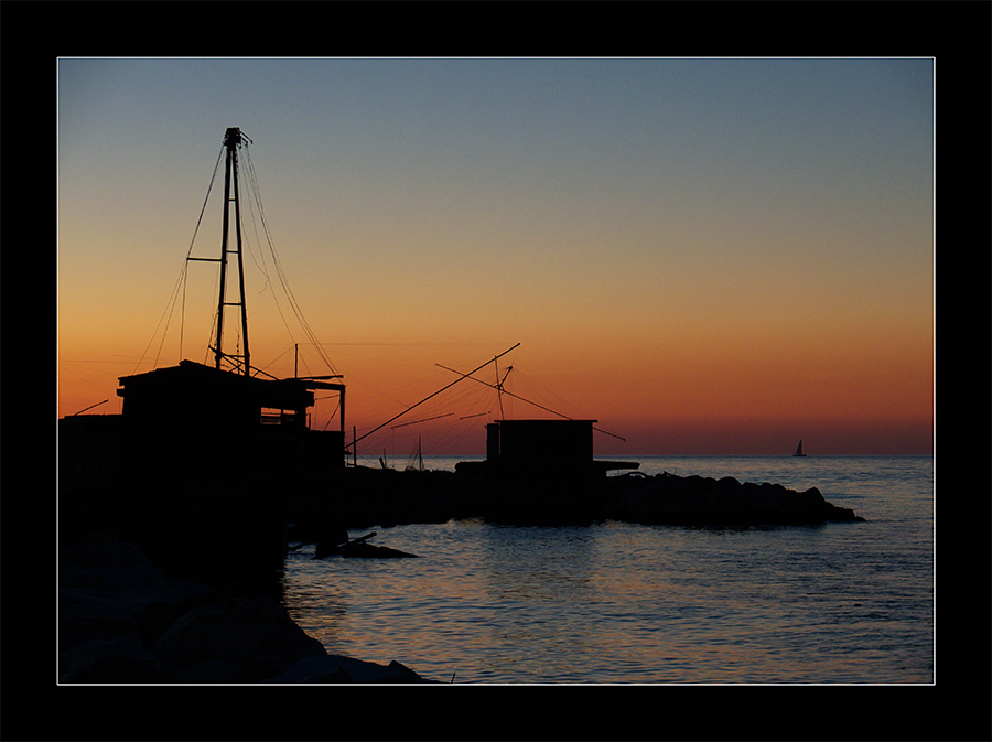 Crepuscolo a Bocca d'Arno