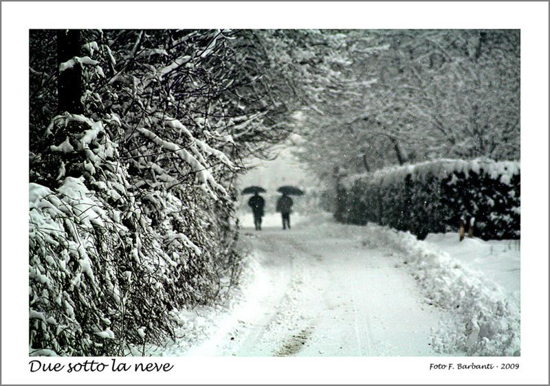 due sotto la neve