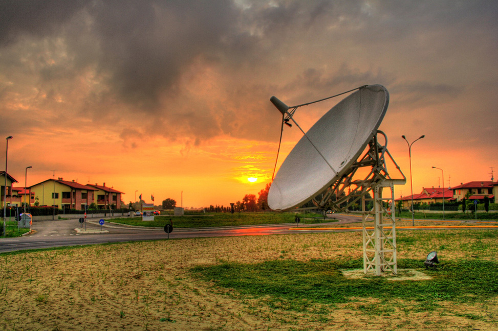Antenna al tramonto