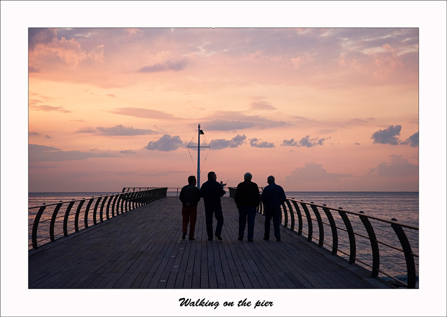 Walking on the pier