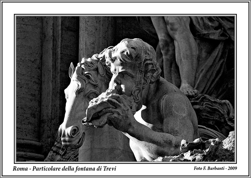 Roma - Particolare della fontana di Trevi