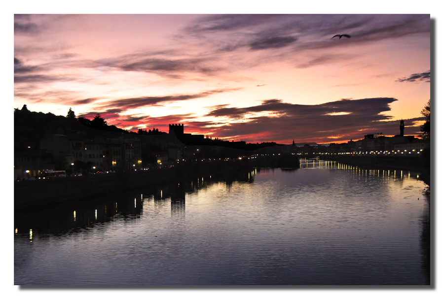 Tramonto sull'Arno