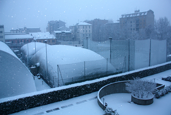 Nevica su Milano