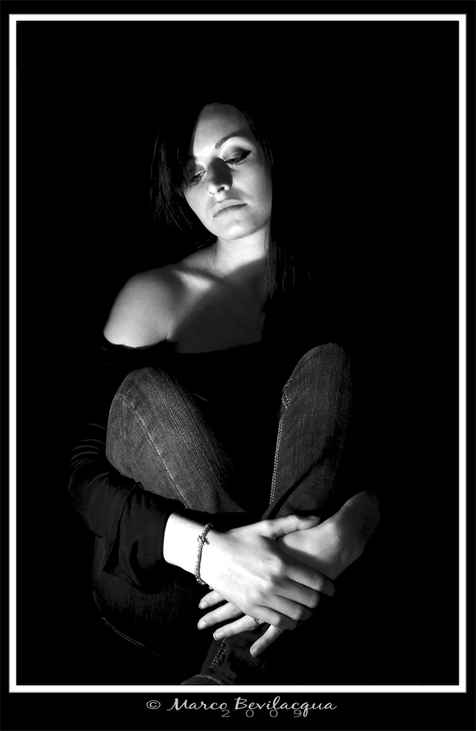 Woman in Black & White