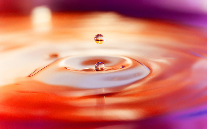 Il tramonto in una goccia