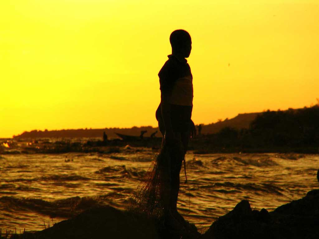 Pescatore al tramonto