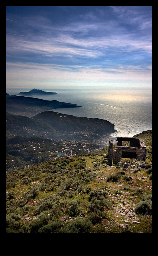 Capri and Sorrento from Faito mountain