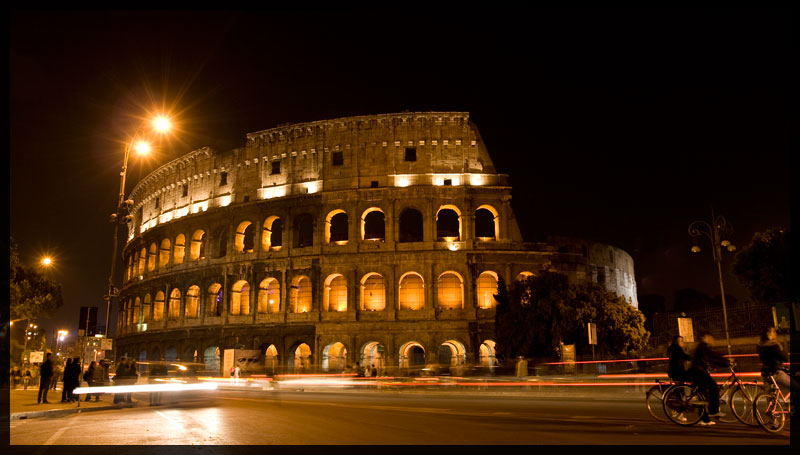colosseo, la sera