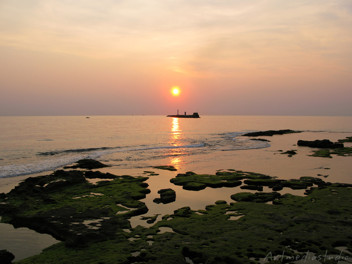 Tramonto piazza mascagni Livorno