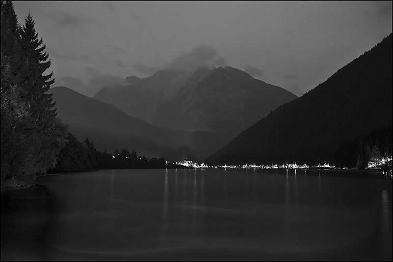 Il Lago di Auronzo di Cadore al crepuscolo