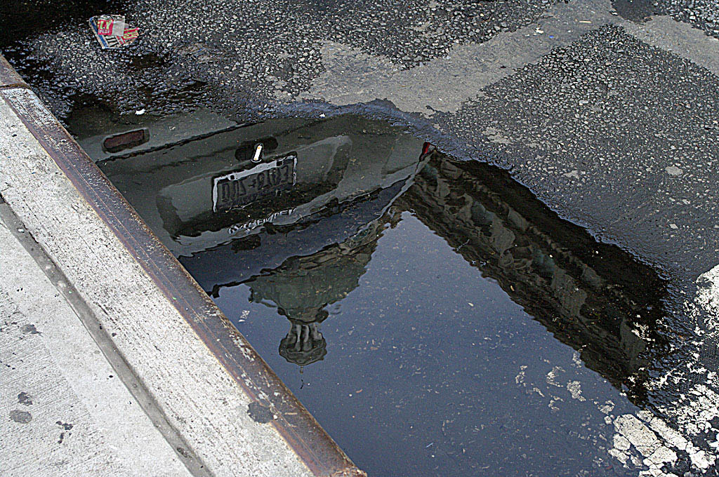 Una grande mela bagnata