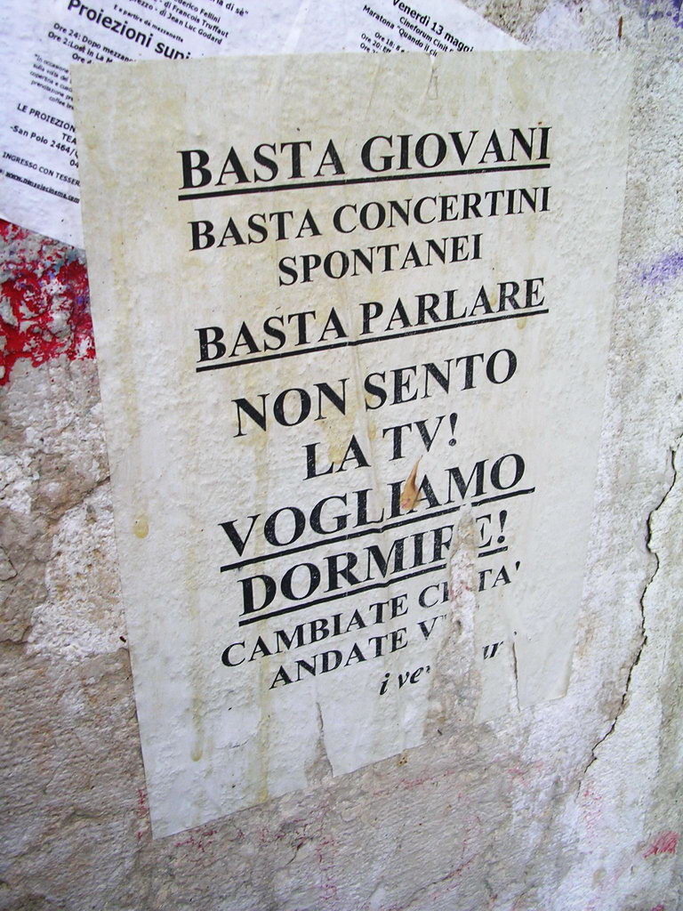 Anche i veneziani la notte hanno sonno