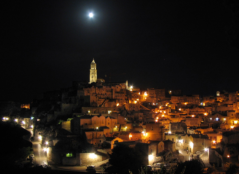 Sassi di Matera di notte