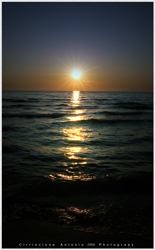 tramonto al baia verde