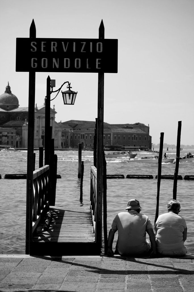 aspettando la gondola..