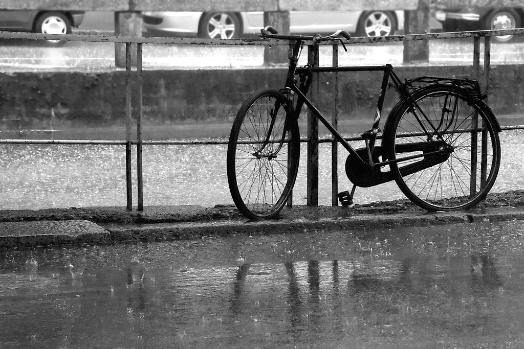 La bici e la pioggia